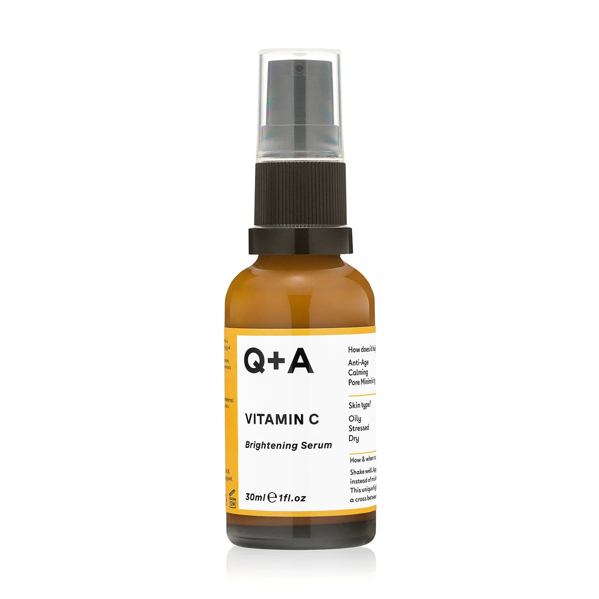 Освітлювальна сироватка для обличчя Q+A Vitamin C Brightening Serum з вітаміном C, 30 мл